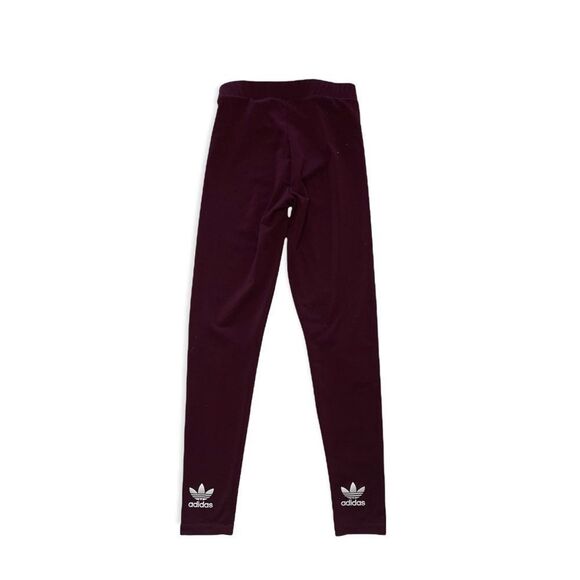 ADIDAS Burgundy maroon logo high waisted soft comfy loungewear leggings small - Picture 1 of 8